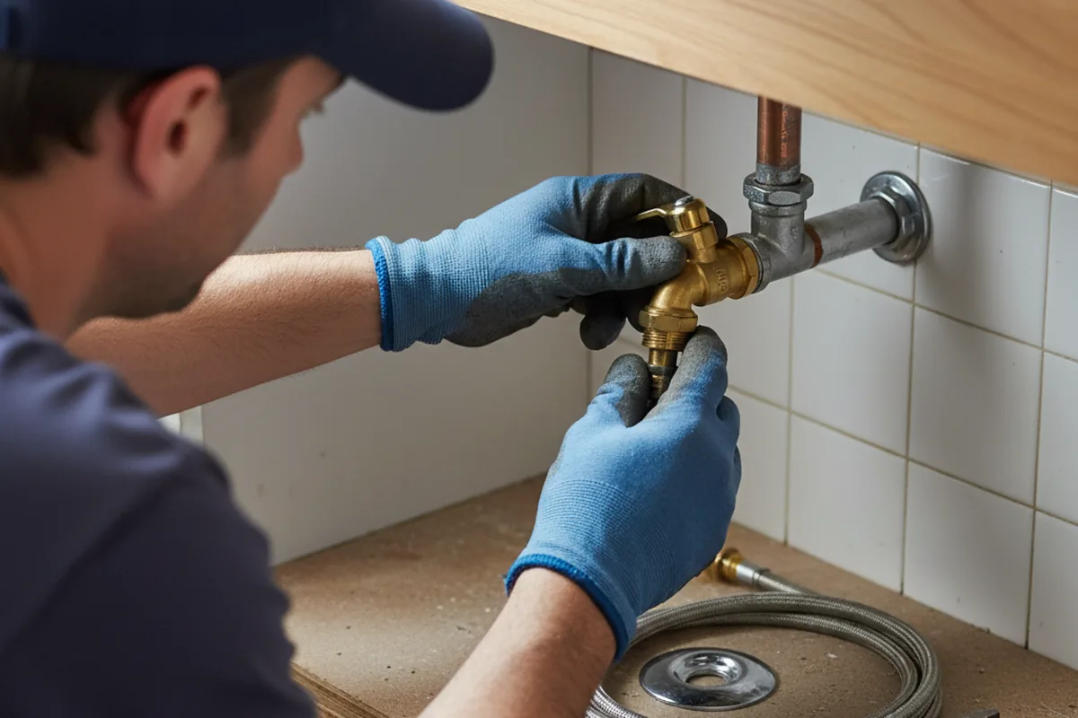 Shutoff valve and fitting work during Faucet and Fixture Repair in Blacksburg